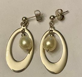 Honora Sterling And Pearl Earrings