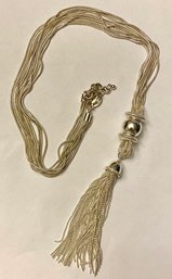Joan Rivers Silver Toned Tassel Necklace