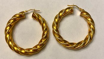 Milor Bronze Twisted Hoop Earrings