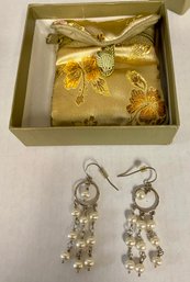 Honora Sterling And Pearl Dangle Earrings