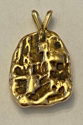 14kt Gold Nugget Pendant