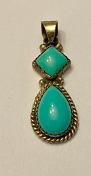 Sterling And Turquoise Pendant