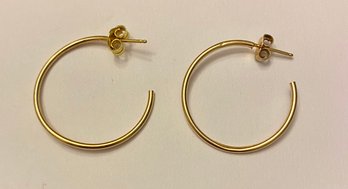 14kt Gold Delicate Semi Hoop Earrings