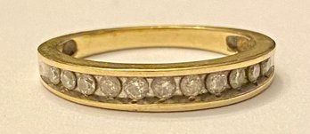 10kt Gold And Diamond Band