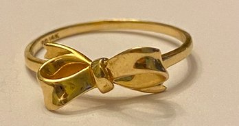 14kt Gold Bow Ring