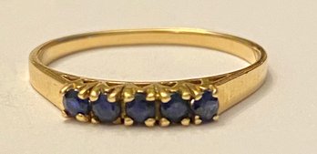 14kt Plumb Gold And Sapphire Ring