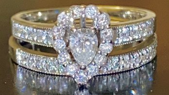14kt White Gold And Diamond Bridal Set