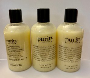 Philosophy Purity Made Simple One Step Facial Cleanser 8 Oz X 3
