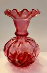 Fenton Small Cranberry Vase