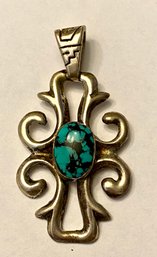 Sterling And Turquoise Pendant