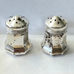 Antique Vintage Cartier Salt And Pepper Shakers Sterling Silver Set Of Two