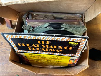 Box Of Vinyl Records Misc Vintage