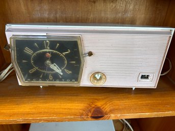 Vintage Highly Collectible RCA Victor Clock Radio Baby Pink Color