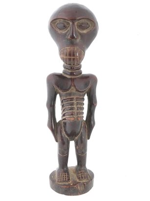 VINTAGE CENTRAL AFRICAN CONGO SONGWE CARVED WOOD FETISH STATUE SCULPTURE
