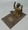 ANTIQUE SIGNED COLD PAINTED AUSTRIAN BRONZE OF A MAN PRAYING STATUE