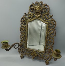 ANTIQUE P.E GUERIN BRONZE  VANITY MIRROR CANDELABRA