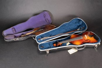 TWO VIOLINS AND CASE