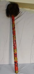 VERY LARGE CHINESE HAND CARVED WOOD DRAGON CALLIGRAPHY BRUSH