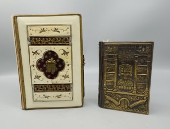 ANTIQUE RELIGIOUS BOOK 1889 BONE CLAD TORAH PLUS