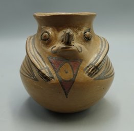 ANTIQUE CASA GRANDES FIGURAL POTTERY OWL VESSEL