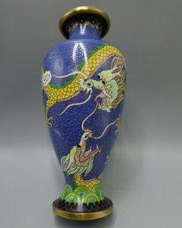 VINTAGE CHINESE CLOISONNE DRAGON VASE