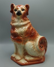 ANTIQUE EARLY STAFFORDSHIRE DOG STATUE