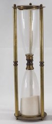 LARGE MID CENTURY MODERN BRASS HOUR GLASS