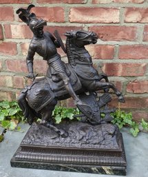 VINTAGE RUSSIAN NICHOLAS SPELTER SCULPTURE AFTER PIOTR KLODT