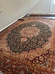 VINTAGE PERSIAN SILK TABRIZ CARPET RUG