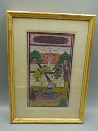 ANTIQUE PERSIAN ILLUMINATED MANUSCRIPT FRAMED