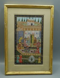 ANTIQUE PERSIAN ILLUMINATED MANUSCRIPT FRAMED