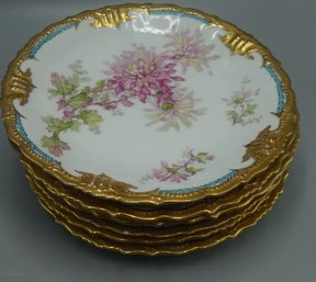 ANTIQUE LS&S LIMOGES FRANCE HAND PAINTED PLATES