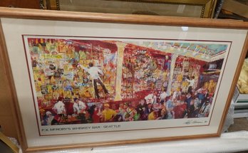 VINTAGE LARGE SIGNED LEROY NEIMAN LITHOGRAPH FRAMED