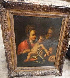 18c ITALIAN OIL ON CANVAS RELIGIOUS PAINTING