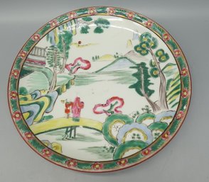 ANTIQUE CHINESE PORCELAIN FAMILLE ROSE PLATE