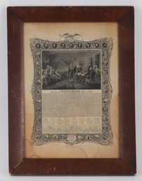 ANTIQUE 1841 EARLY DECLARATION OF INDEPENDANCE ENGRAVING