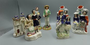 LARGE LOT OF EARLY STAFFORDSHIRE STATUE FIGURE