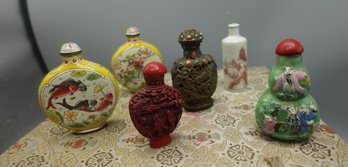 LARGE LOT OF CHINESE VINTAGE ANTIQUE SNUFF BOTTLES