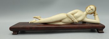 QING DYNASTY CHINESE HAND CARVED NUDE MODEL FIGURE STATUE SCULPTURE