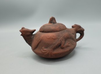 EARLY SIGNED CHINESE YIXING DRAGON POT