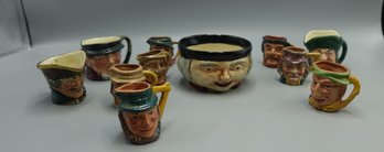 LOT OF ANTIQUE ENGLISH TOBY MUGS