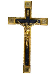 ANTIQUE ERHARD AND SONS CATHOLIC BRASS ALTAR CROSS