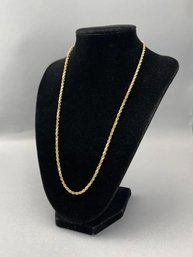 BEAUTIFUL DESIGNER 14K GOLD 20' DIAMOND CUT ROPE NECKLACE