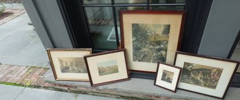 LOT ANTIQUE WALLACE NUTTING RARE HAND PAINTED PHOTO PRINT CIRCA EARLY 20TH CENTURY