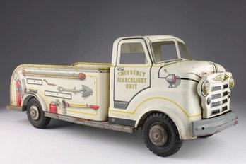 VINTAGE MARX EMERGENCY SEARCHLIGHT TOY TRUCK