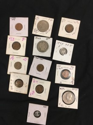 Lot Of 13 Coins