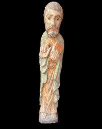 Primitive Old Wood Religious Carving
