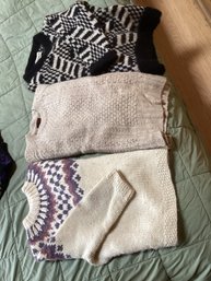 Lot Of 3 Vintage Wool Sweaters