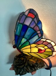 Stain Glass Butterfly Desk Lamp