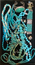 Lot Of Turquoise Costume Jewelry